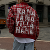 Alabama Crimson Tide Plaid Game Day Jacket – Vintage Crimson Football Streetwear for Women