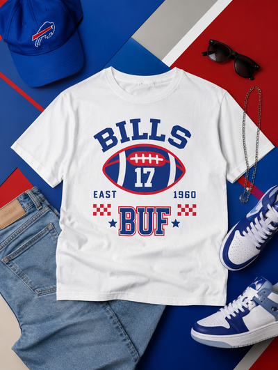 Buffalo Buf Football Tee – Retro #17  Fan Shirt