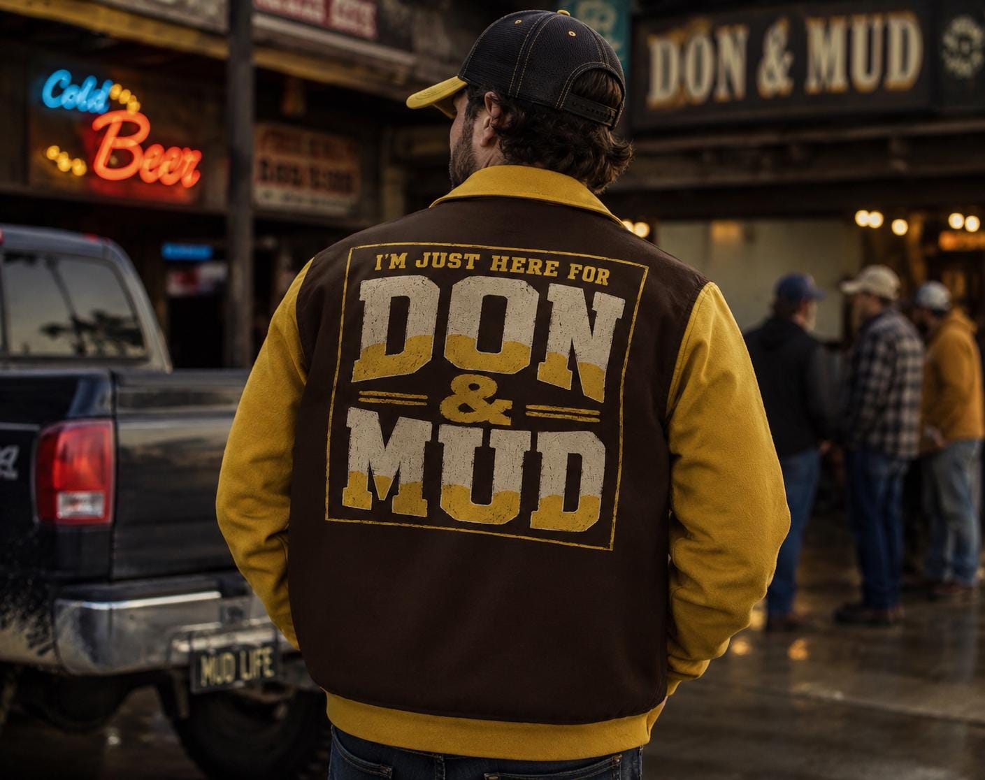 I'm Just Here For Don & Mud Unisex Collared Jacket - A tribute to San Diego Baseball