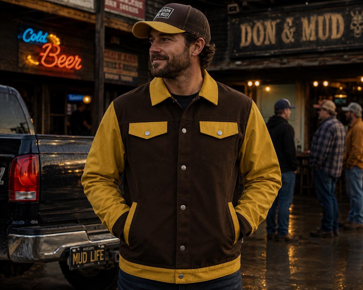 I'm Just Here For Don & Mud Unisex Collared Jacket - A tribute to San Diego Baseball