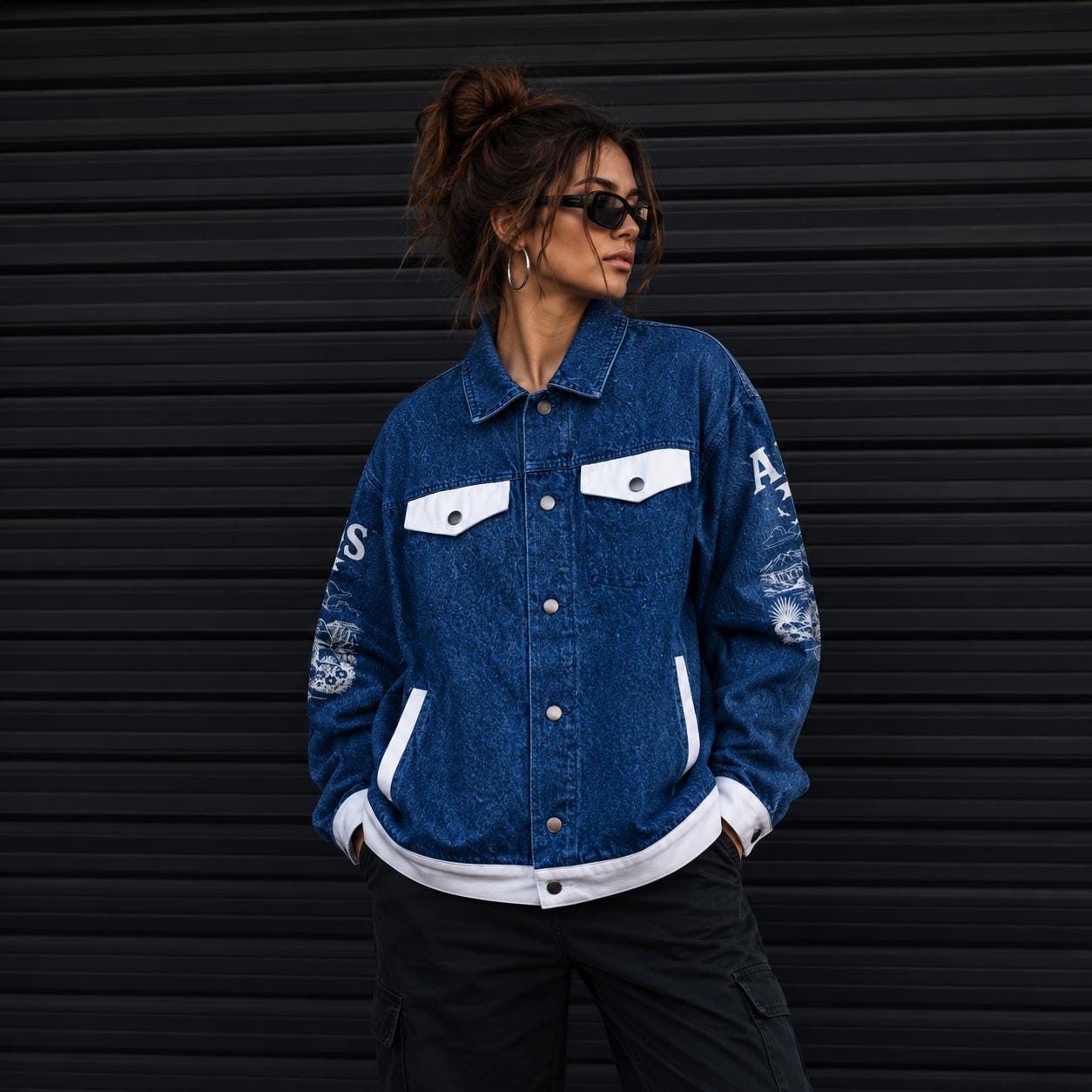 Arches National Park Graphic Denim Jacket, Vintage Western Streetwear Coat