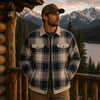 Yellowstone Plaid Shacket: Vintage National Park Flannel Jacket – Rustic Cabin Style