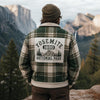 Yosemite National Park Plaid Shacket, Vintage Outdoor Adventure Heritage Coat