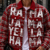 Alabama Plaid Game Day Jacket – Vintage Crimson Football Streetwear for Women