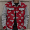 Alabama Elephant Print Varsity Jacket Game Day Streetwear for Men and Women