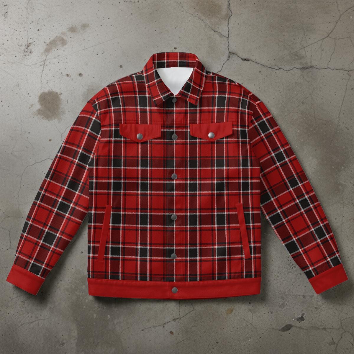 Ohio State - Plaid Jacket – Red Black Game Day Streetwear for Football Fans