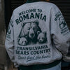 Romania Bear Country Vintage Jacket – Cozy Streetwear Inspired by Transylvania Wildlife