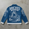Arches National Park Graphic Denim Jacket, Vintage Western Streetwear Coat