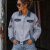 Vintage America Horse Rider Jacket – Retro Patriotic Western Streetwear Coat