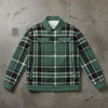 Forest Green Plaid Flannel Shacket Jacket for Women Men – Take A Hike Outdoor Jacket, Hiking Shacket, Cabin Core Coat, Mountain Aesthetic