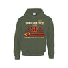 Dark Olive Green San Francisco football Hoodie  |Gildan 18500  athletic aesthetics